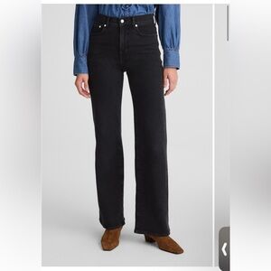NWT Madewell the wide leg Jean black size 28T (size 6 tall)